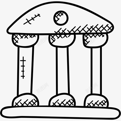 银行大厦银行查找金融图标svg_新图网 https://ixintu.com 地图和导航涂鸦图标 金融 银行大厦 银行查找