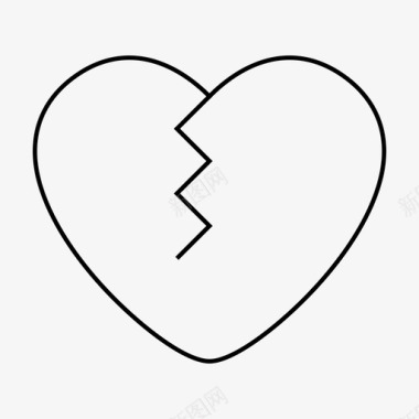 破碎的心破碎的壁炉爱情图标图标