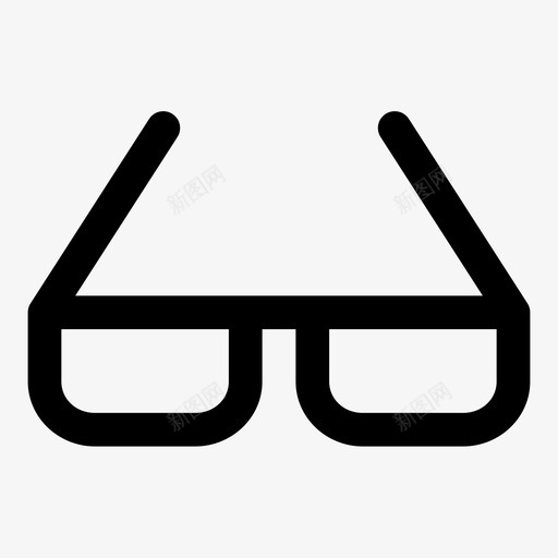 眼镜时尚镜片图标svg_新图网 https://ixintu.com 光学 教育 时尚 眼镜 镜片