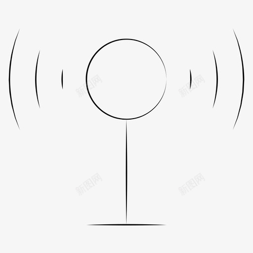 无线网络信号图标svg_新图网 https://ixintu.com 信号 手绘通信和媒体 无线 网络
