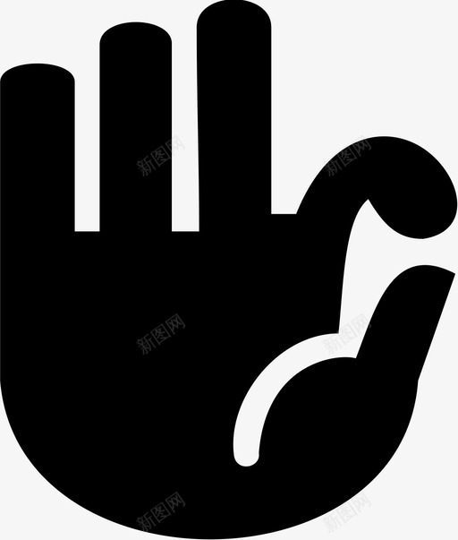 九个手指手语手势图标svg_新图网 https://ixintu.com 九个手指 手势 手语