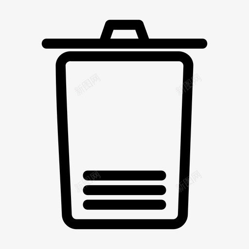 垃圾桶工具图标svg_新图网 https://ixintu.com 垃圾桶 工具
