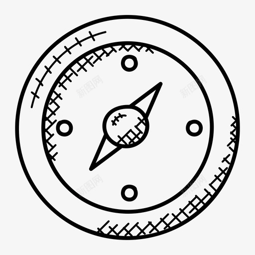 磁罗盘罗盘方向磁场图标svg_新图网 https://ixintu.com 地图和导航涂鸦图标 磁场 磁极 磁罗盘 罗盘方向