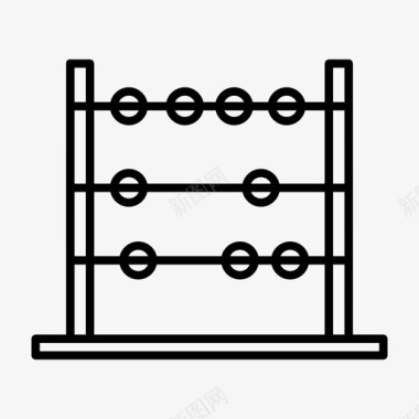 算盘教育数学图标图标