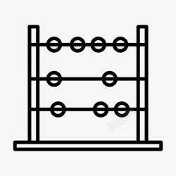 数学教材算盘教育数学图标高清图片