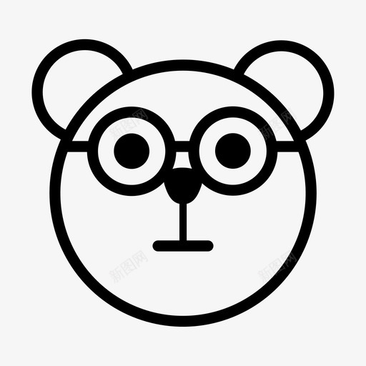 书呆子熊表情符号图标svg_新图网 https://ixintu.com gomtiemi 书呆子 声音 熊 表情符号