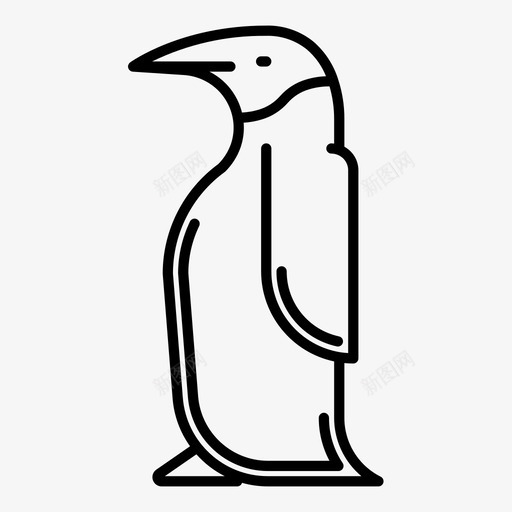 企鹅动物北极图标svg_新图网 https://ixintu.com 企鹅 动物 北极 寒冷 帝企鹅