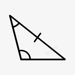 钝角三角形几何钝角图标高清图片