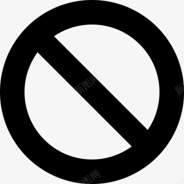 禁止标志形状扩展用户界面图标图标