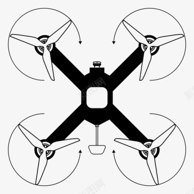fpv赛车四旋翼机无人机四旋翼机图标图标