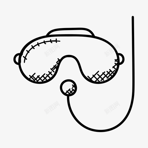 潜水面罩护目镜潜水图标svg_新图网 https://ixintu.com 体育涂鸦图标 护目镜 潜水 潜水面罩