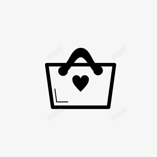 购物袋的爱市场图标svg_新图网 https://ixintu.com 市场 购物袋的爱