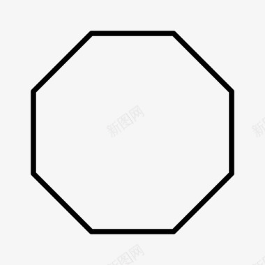 几何角度八角形图标图标