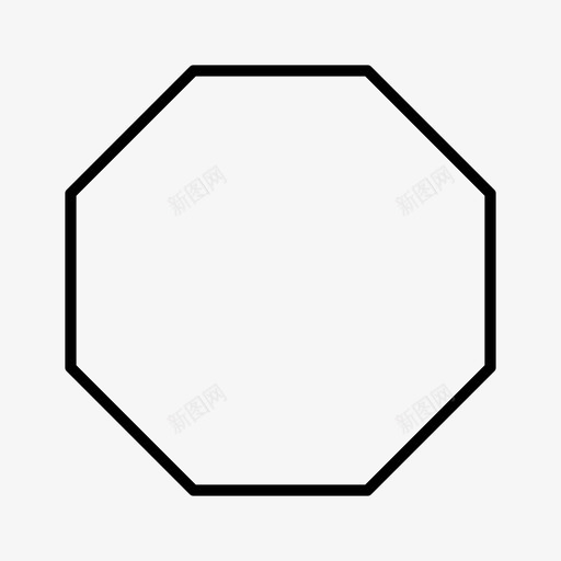 几何角度八角形图标svg_新图网 https://ixintu.com 八角形 几何 数学 正方形 规则 角度