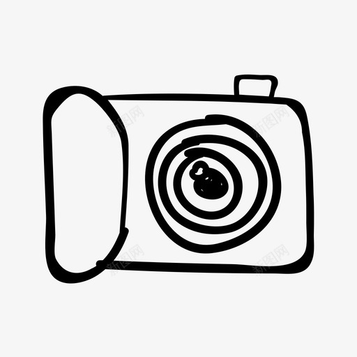 手绘相机单反相机手绘图标svg_新图网 https://ixintu.com 单反相机 手绘 手绘数码营销图标包 手绘相机 摄影