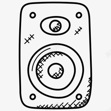 音箱扬声器音响系统图标图标
