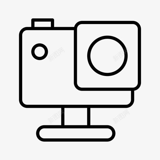 动作摄像机平面摄影图标svg_新图网 https://ixintu.com 动作摄像机 平面设计 摄影 科技