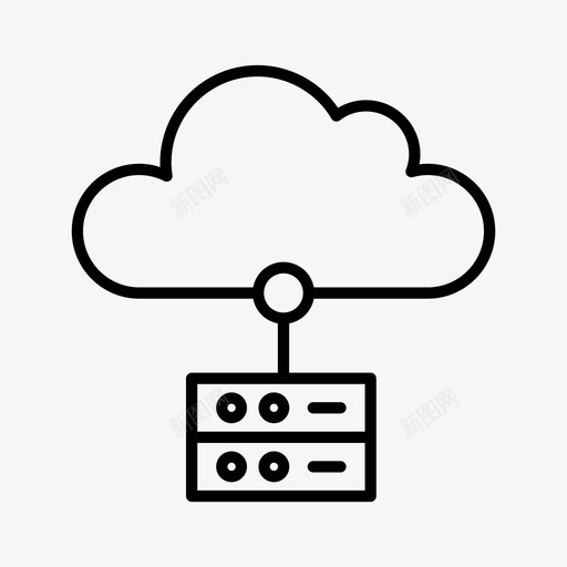 服务器云数据库科学图标svg_新图网 https://ixintu.com 存储 技术 数据库 服务器云 科学 科技