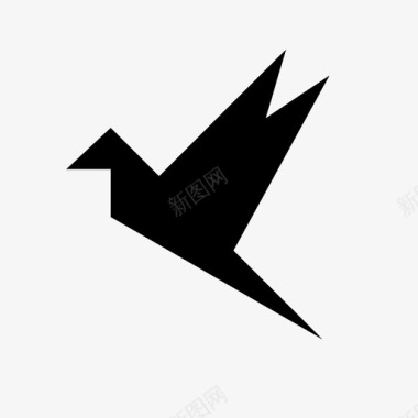 折纸鸟苍蝇日语图标图标