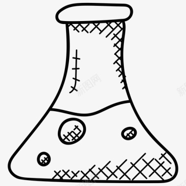 erlenmeyer烧瓶化学品锥形烧瓶图标图标
