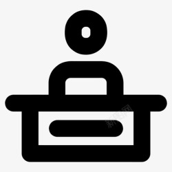 办公柜台设计接待员柜台前台图标高清图片