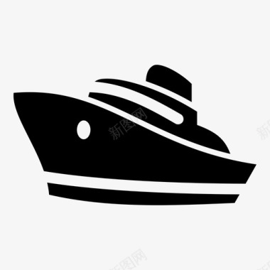 船舶货物海运图标图标