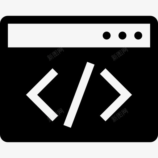网页开发代码编码图标svg_新图网 https://ixintu.com 代码 小黑 控制台 编码 网页开发
