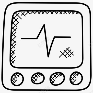 心电图心脏病学心电图机图标图标