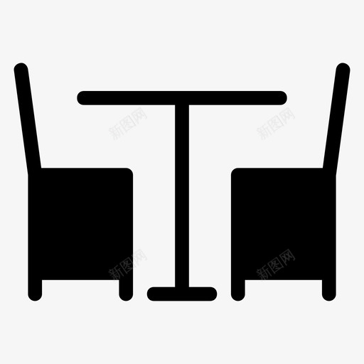 餐厅酒吧椅子图标svg_新图网 https://ixintu.com 座位 房地产铭文 桌子 椅子 酒吧 餐厅