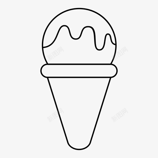 冰淇淋食物糖图标svg_新图网 https://ixintu.com 冰淇淋 夏天 糖 食物