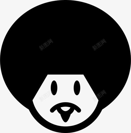 非洲男人化身角色图标svg_新图网 https://ixintu.com 化身 发型 角色 非洲男人