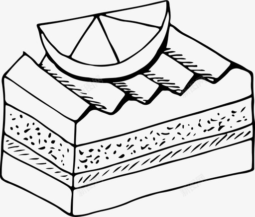 一块蛋糕甜点食物图标svg_新图网 https://ixintu.com 一块蛋糕 甜点 糕点 糖果 食物