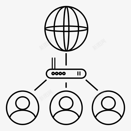 用户网络互联网网络个人电脑网络图标svg_新图网 https://ixintu.com 个人电脑网络 互联网网络 用户网络