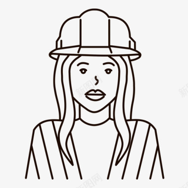 建筑工人性格雇员图标图标
