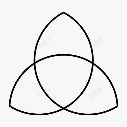 对称结神圣几何图标svg_新图网 https://ixintu.com 三位一体 对称 神圣几何 结