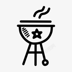 五一去烧烤烧烤食物假日图标高清图片