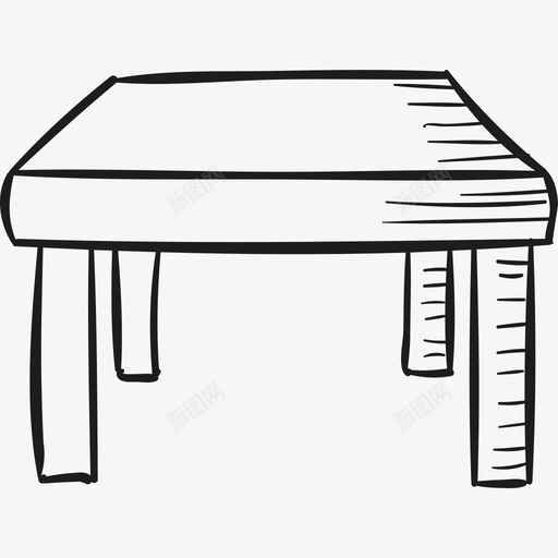 小桌子家里的东西图标svg_新图网 https://ixintu.com 家里的东西 小桌子