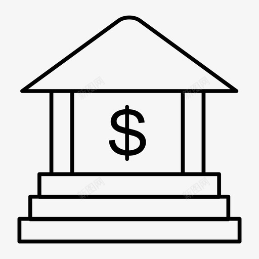 银行办公室银行大楼图标svg_新图网 https://ixintu.com 大楼 货币兑换 银行 银行办公室