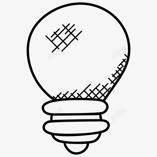 灯泡电灯泡电概念图标svg_新图网 https://ixintu.com 灯泡 电力技术 电概念 电灯泡 科幻涂鸦图标