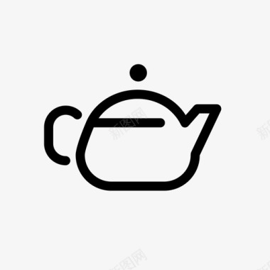 茶壶咖啡馆陶器图标图标