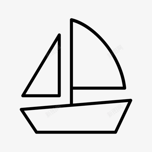 帆船游船海上图标svg_新图网 https://ixintu.com 帆船 海上 游船 游艇 船
