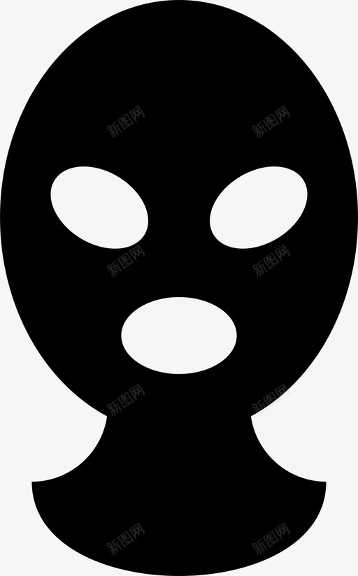巴拉克拉瓦眼罩面罩图标svg_新图网 https://ixintu.com 小偷 巴拉克拉瓦 眼罩 面罩