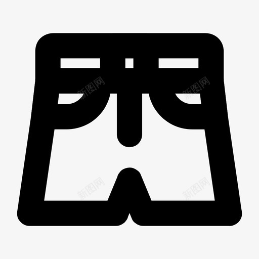 裤子服装时尚图标svg_新图网 https://ixintu.com 时尚 服装 短装 裤子