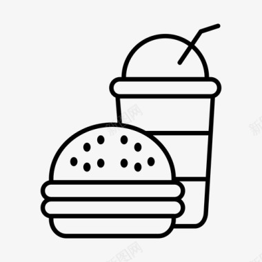 快餐汉堡蛋糕图标图标