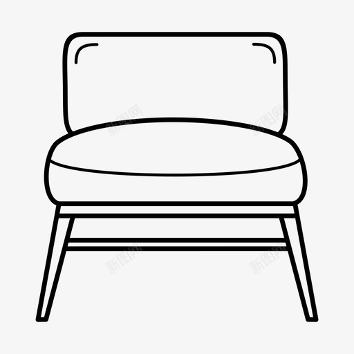 中世纪家具椅子现代图标svg_新图网 https://ixintu.com 中世纪家具 复古 怀旧家具 椅子 现代