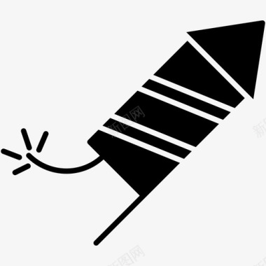 烟花火箭发射烟花固体图标图标