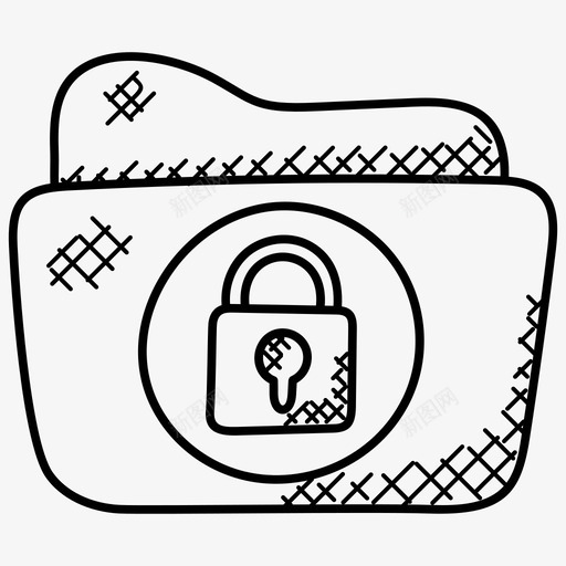 安全数据文件夹机密数据加密图标svg_新图网 https://ixintu.com 互联网涂鸦图标 受保护文件夹 安全数据文件夹 数据加密 数据安全 机密