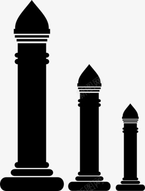 柱子建筑物结构图标图标