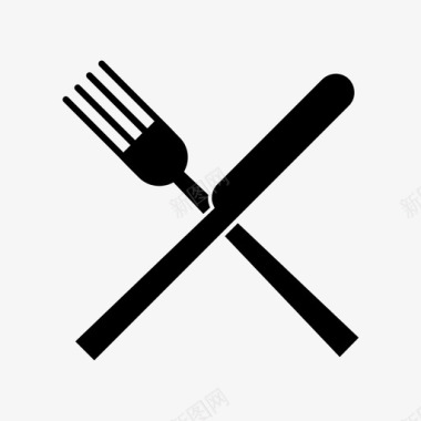叉和刀交叉叉和刀餐具图标图标
