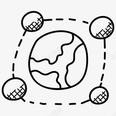 全球网络通信网络全球通信图标图标